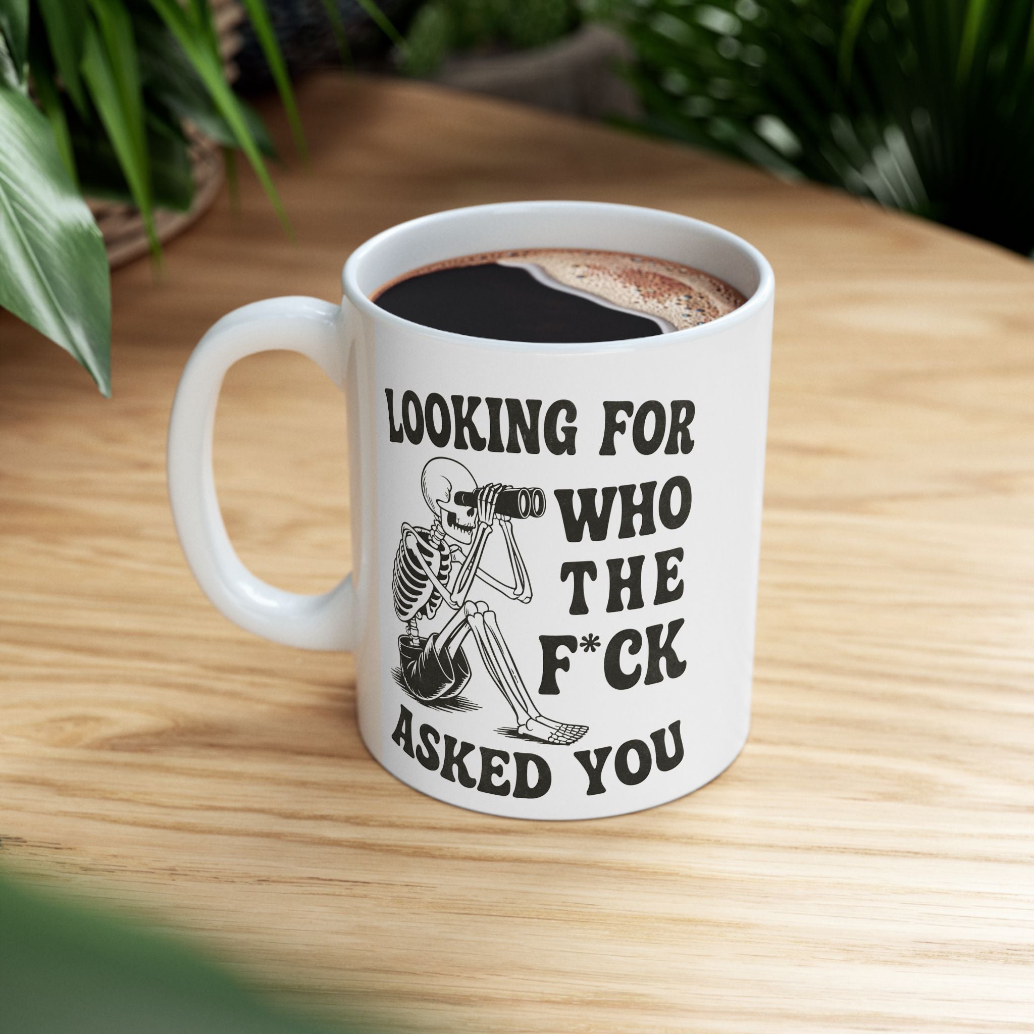 Bold Skeleton Mug – Funny Witchy Coffee Mug | Astral Embers Studio 💀☕🎃
