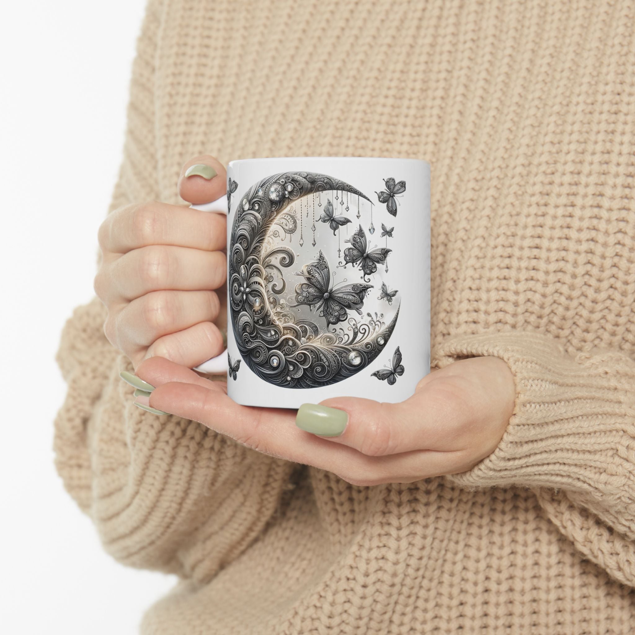 Celestial Moon Mug – Witchy Magical Coffee Mug, 11oz | Astral Embers Studio