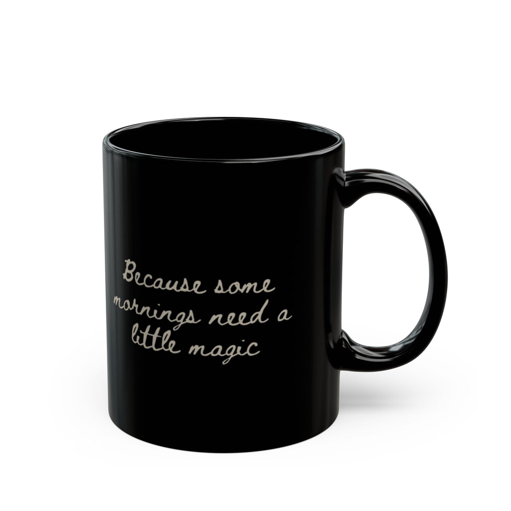 Rabbit Rabbit Black Mug 🐇☕ | Witchy Lucky Coffee Cup | Spooky Gothic Drinkware ✨🖤