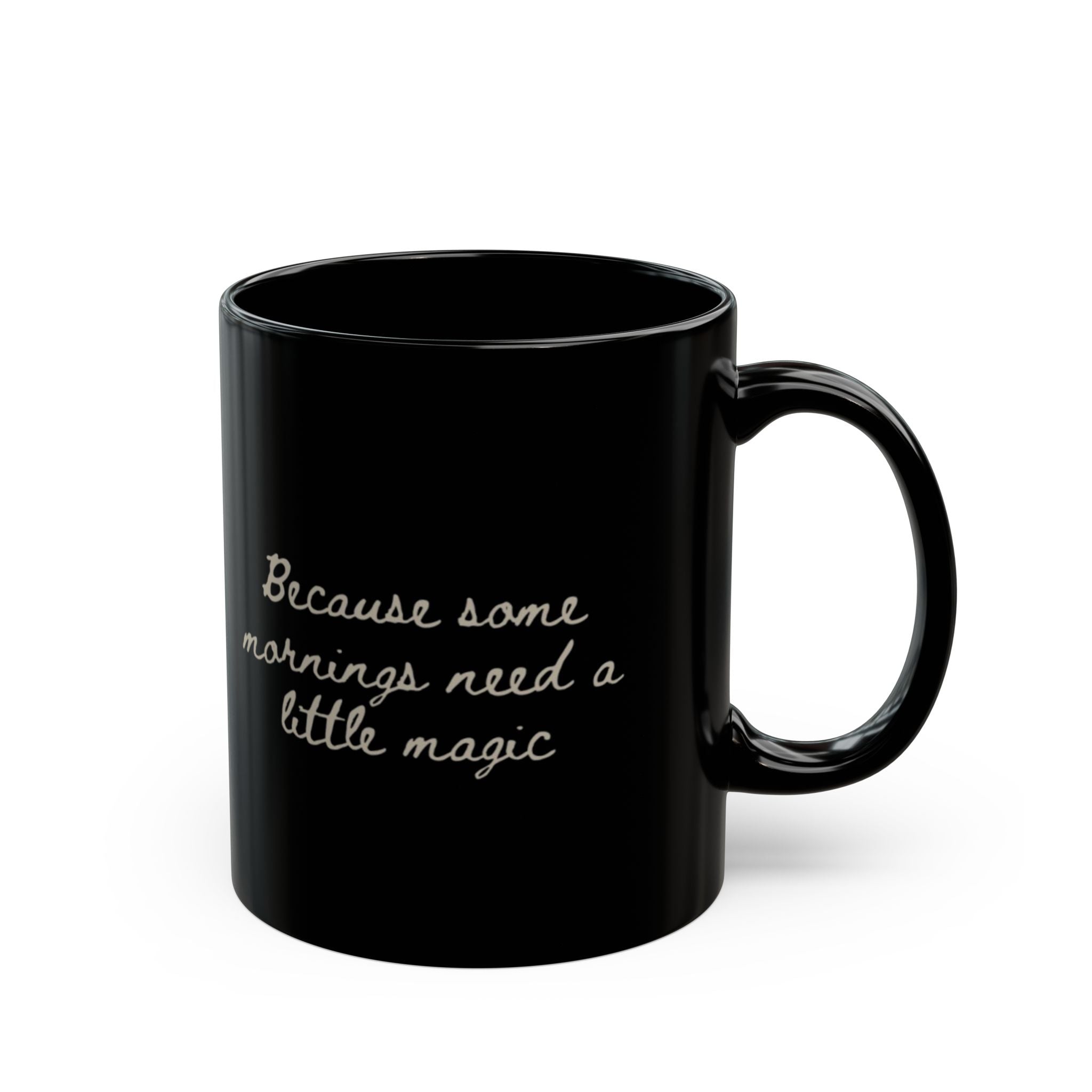 Rabbit Rabbit Black Mug 🐇☕ | Witchy Lucky Coffee Cup | Spooky Gothic Drinkware ✨🖤