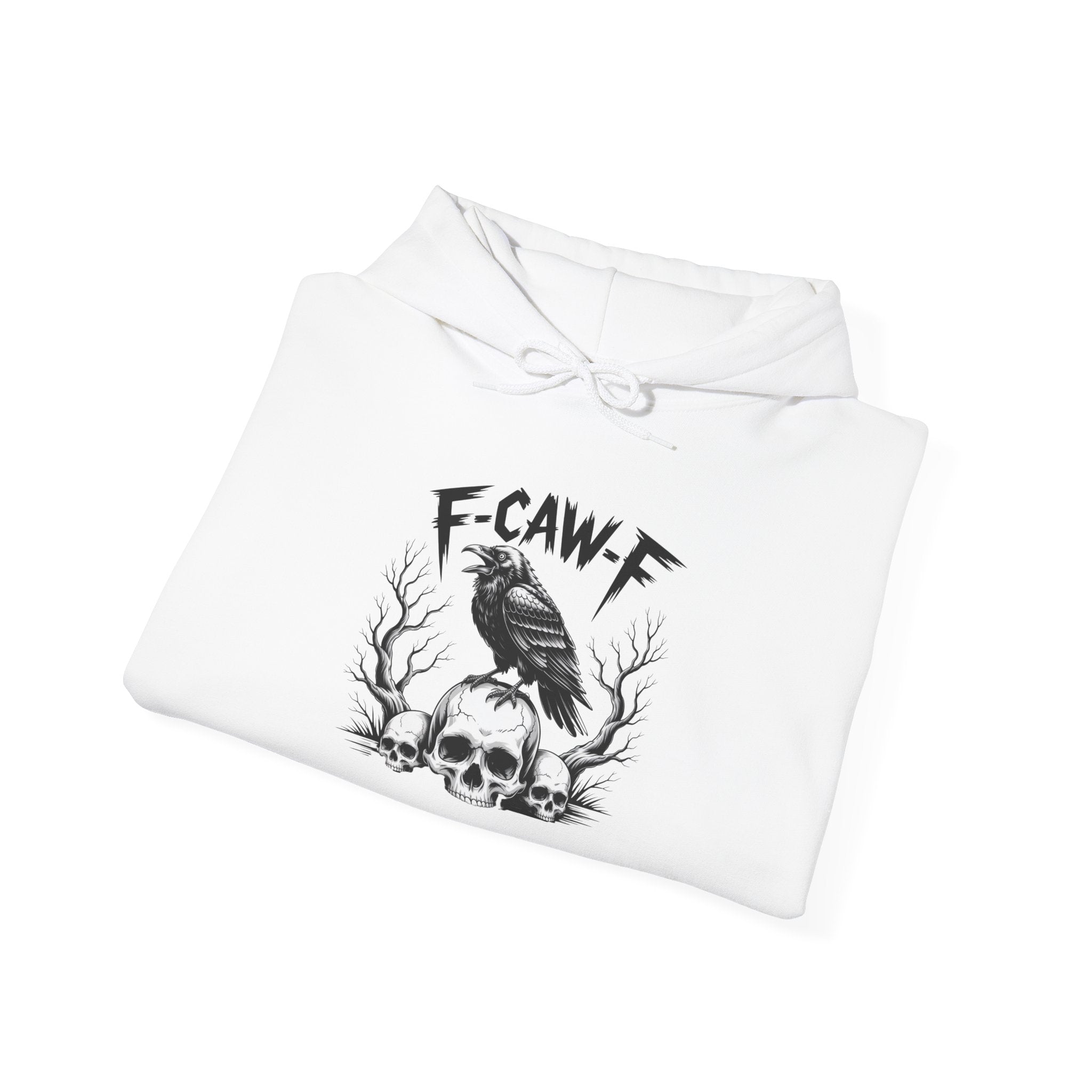 F-Caw-F Gothic Raven Skull Hoodie – Witchy Gothic Apparel | Astral Embers Studio 🖤🐦💀