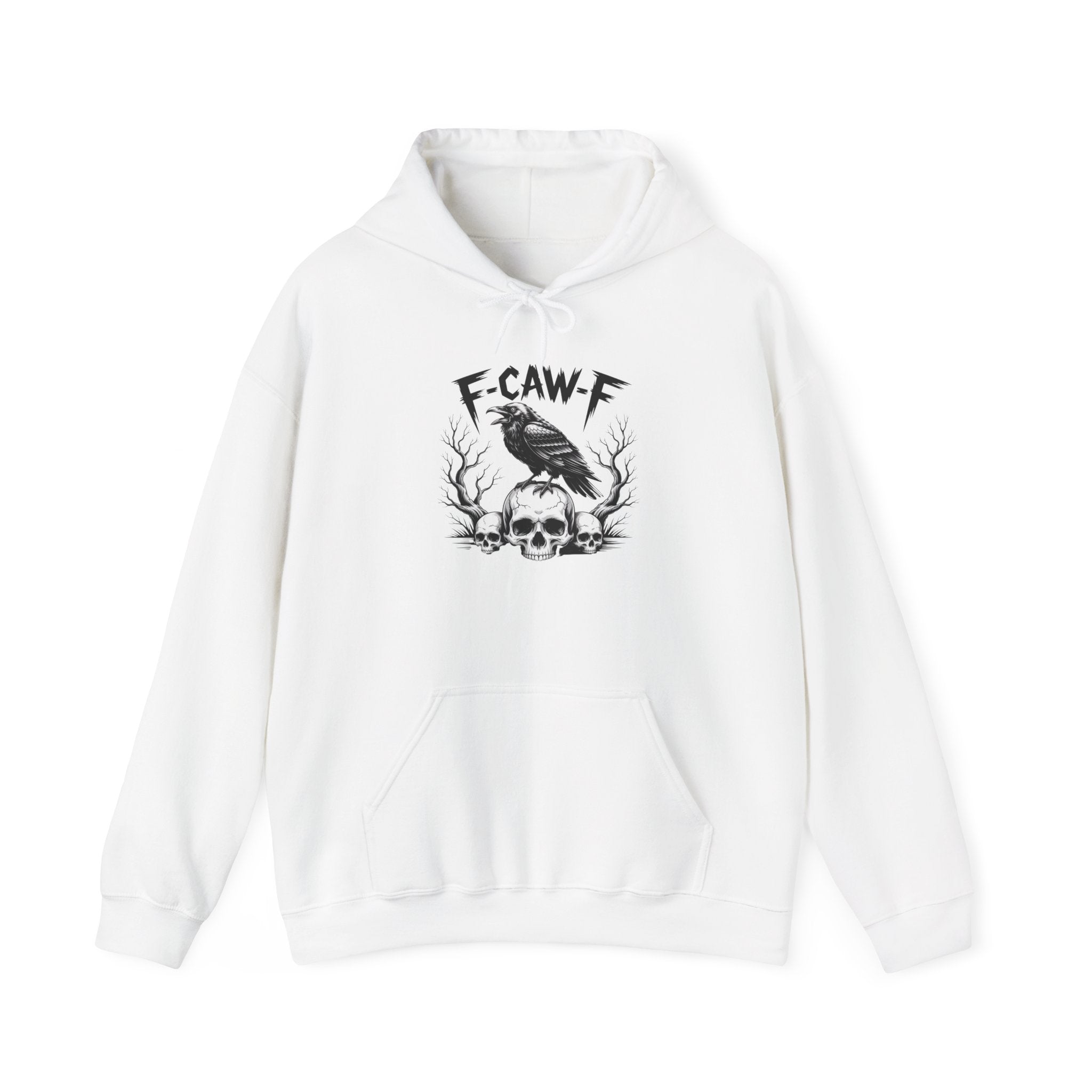 F-Caw-F Gothic Raven Skull Hoodie – Witchy Gothic Apparel | Astral Embers Studio 🖤🐦💀
