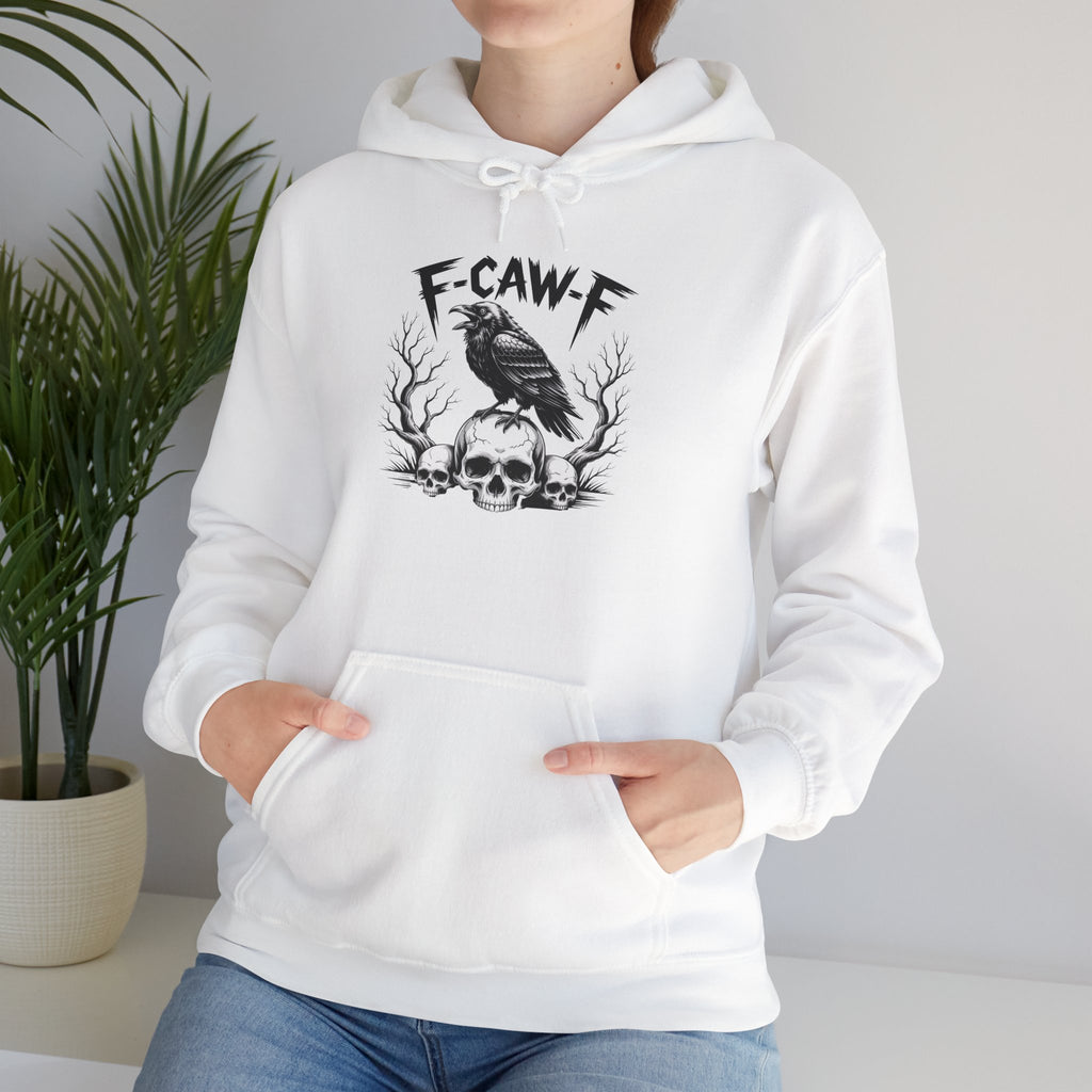 F-Caw-F Gothic Raven Skull Hoodie – Witchy Gothic Apparel | Astral Embers Studio 🖤🐦💀