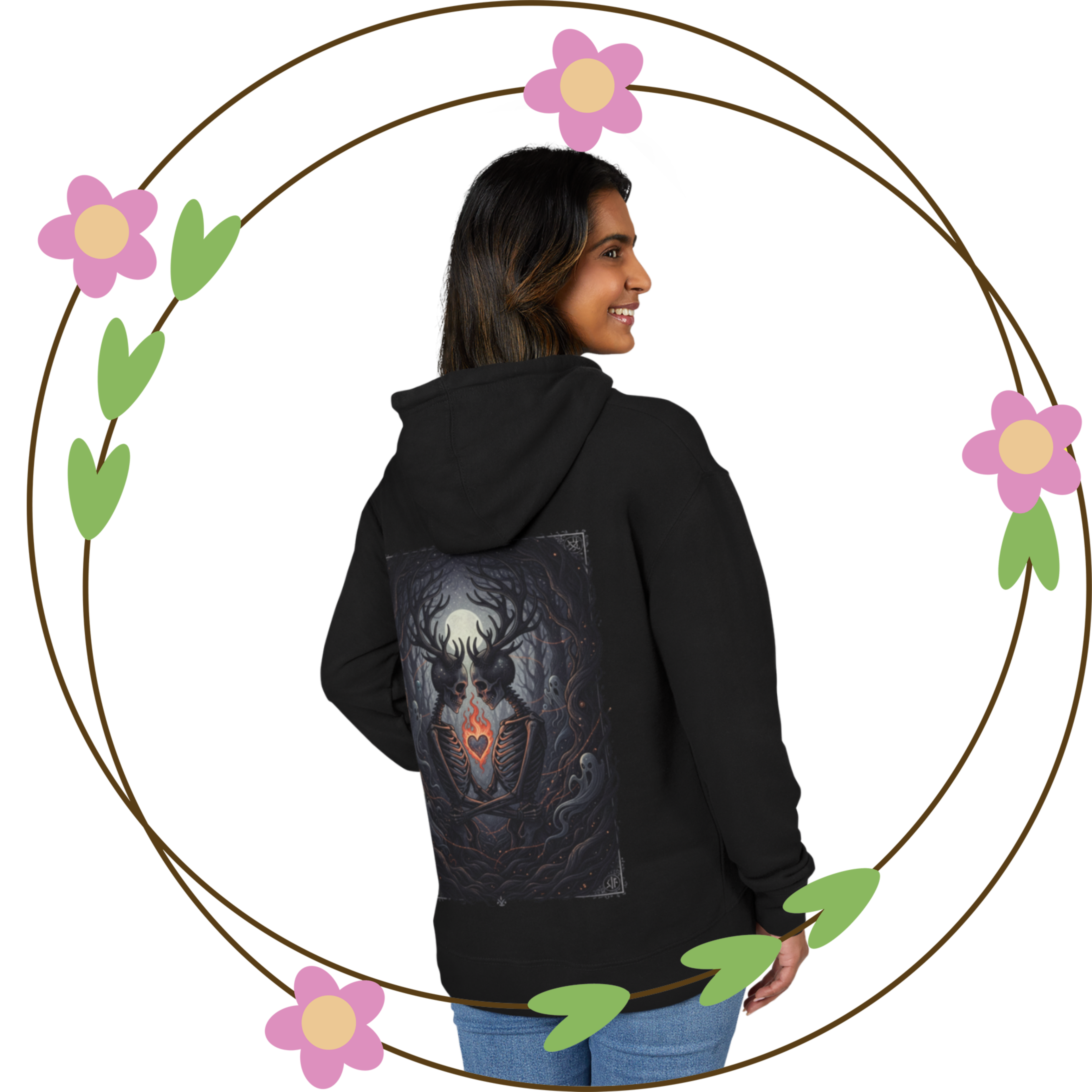 Bound Beyond Death Hoodie | Gothic Valentine Folklore Hoodie