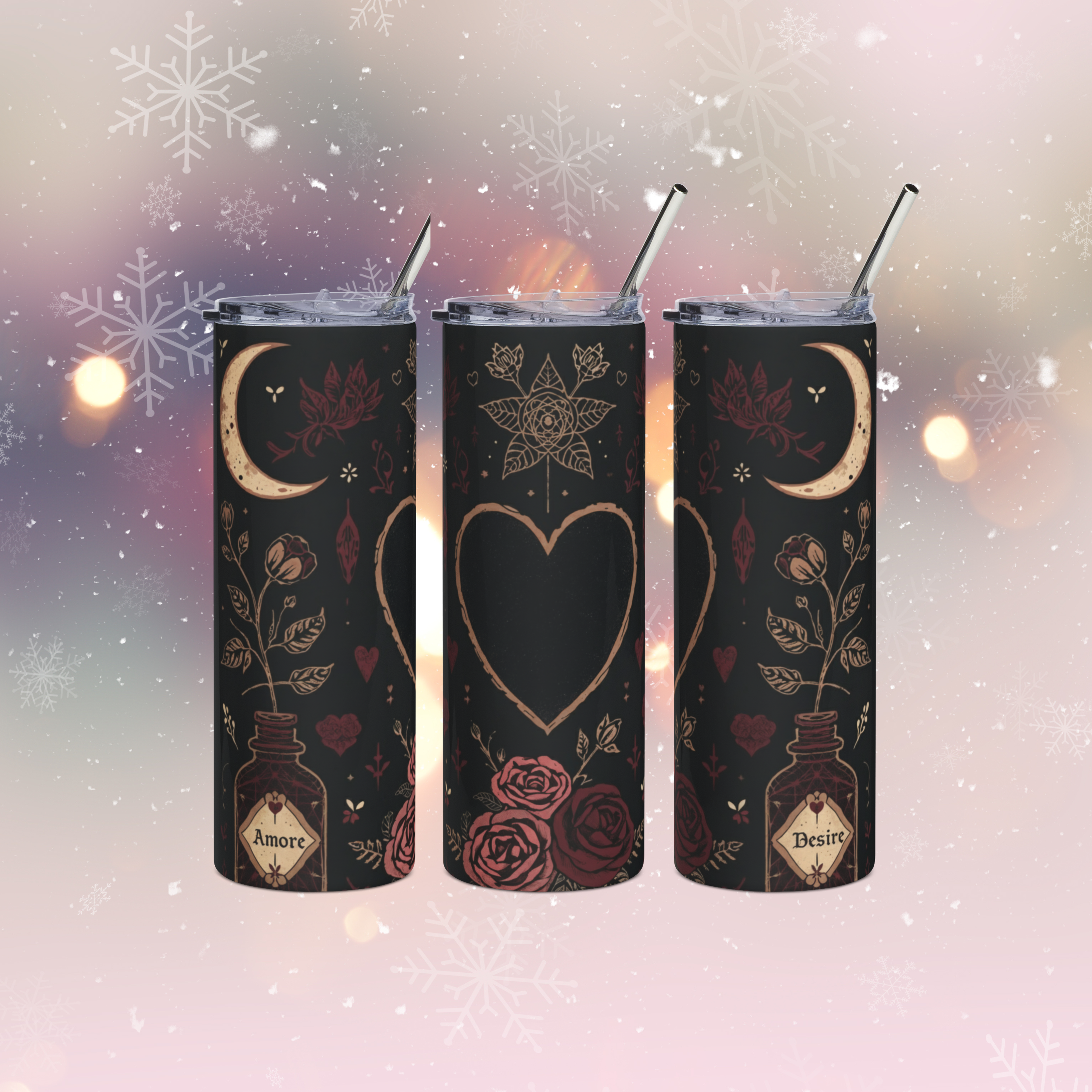 Amore & Desire Valentine Tumbler | Dark Romance & Occult Drinkware