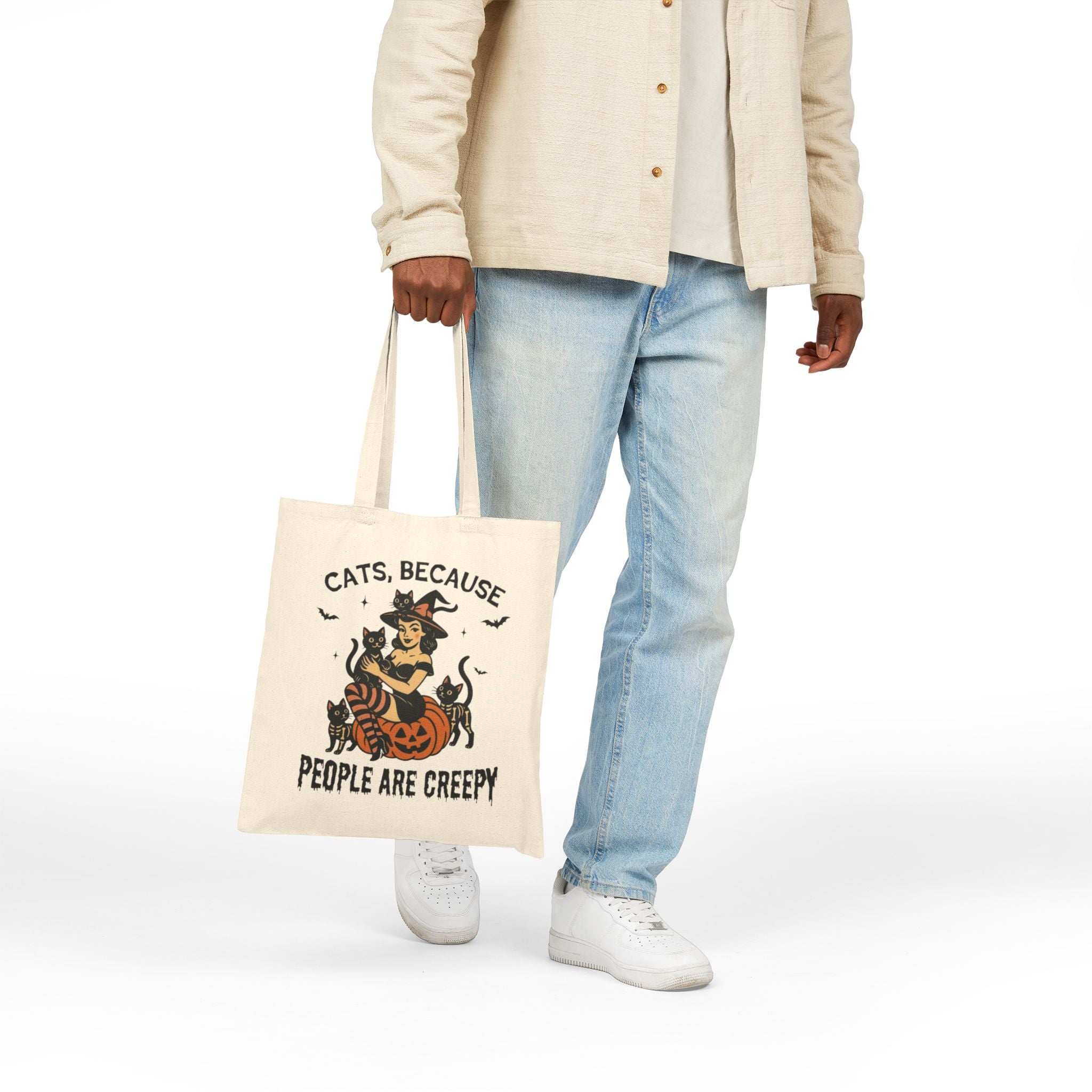 Cats Tote – Witchy Magical Cotton Canvas Bag | Astral Embers Studio