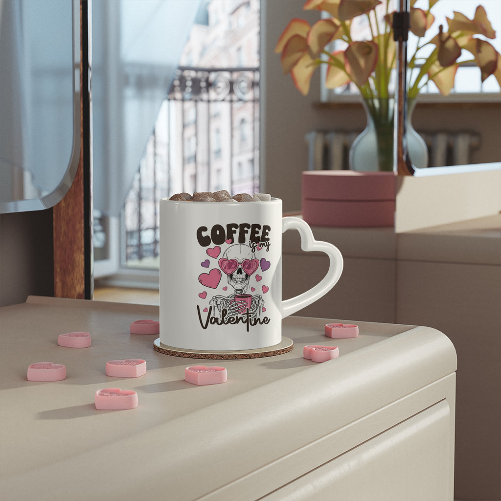 ☕💀 Coffee Is My Valentine Skeleton Mug | Spooky Valentine Coffee Cup