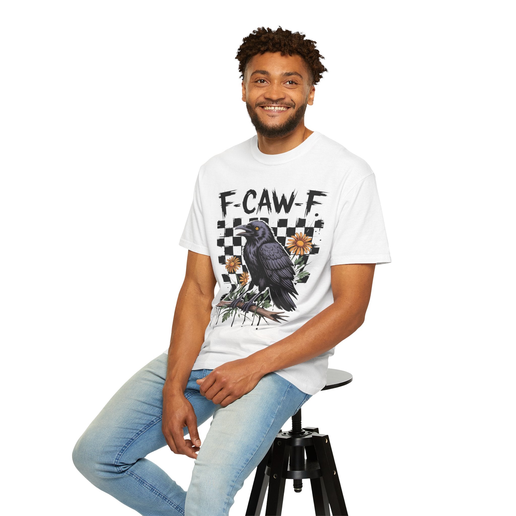 F-Caw-F Raven Graphic Tee – Witchy Gothic T-Shirt | Astral Embers Studio 🖤🐦