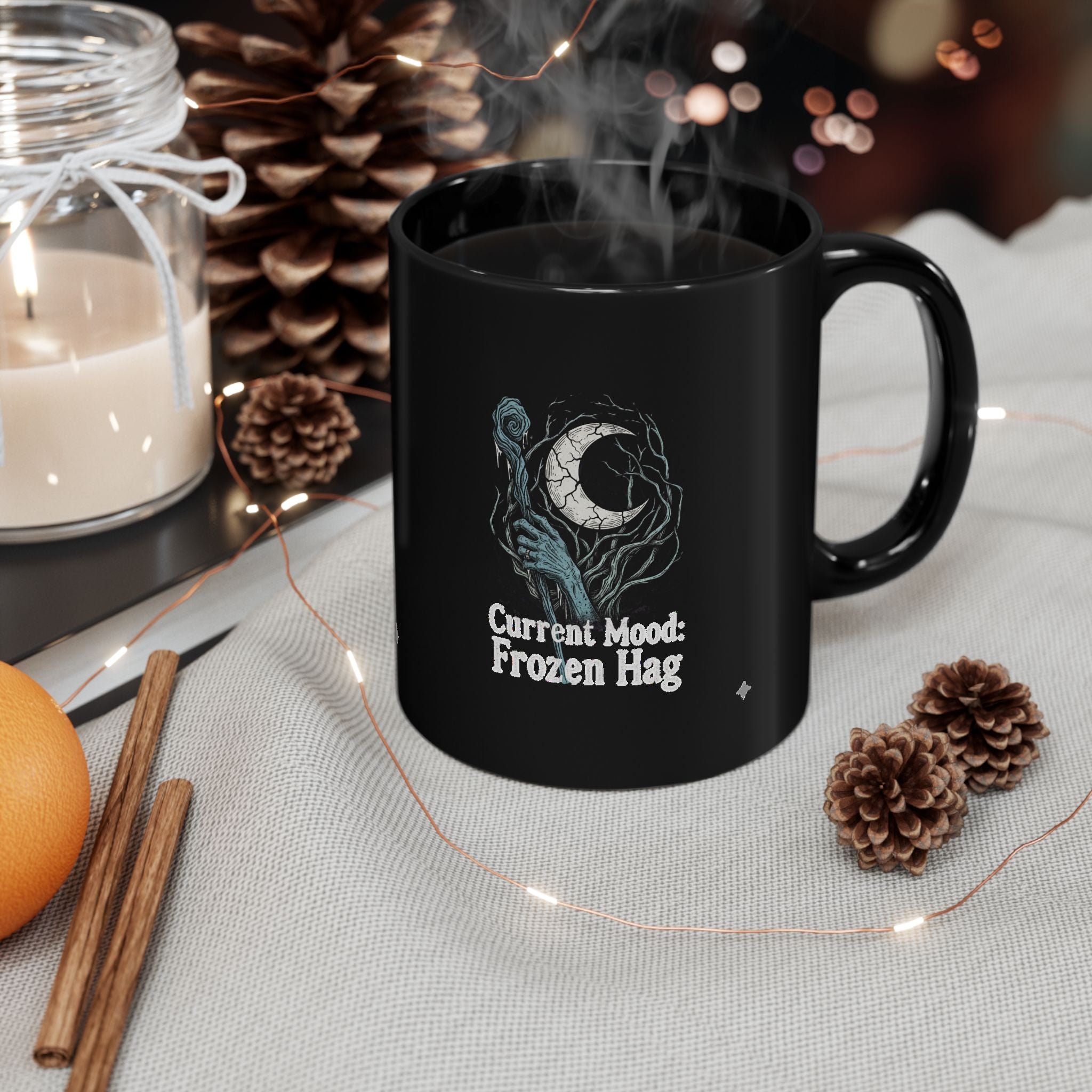 Current Mood: Frozen Hag Mug | Dark Folklore & Witchy Coffee Cup