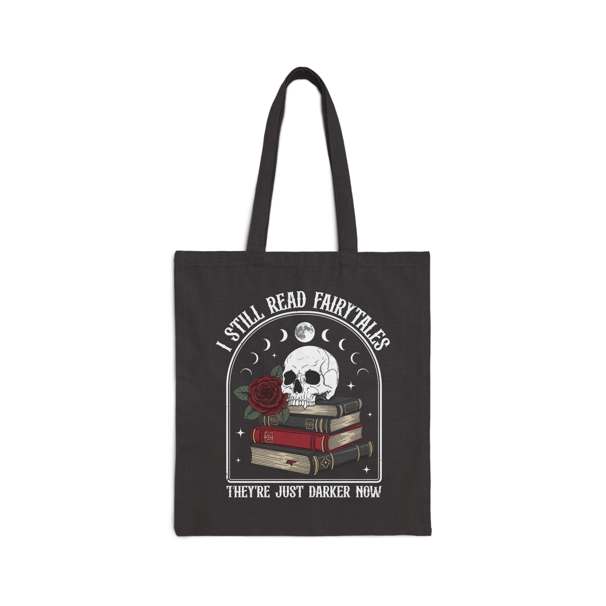 Dark Fairytales Tote – Witchy Magical Cotton Canvas Bag | Astral Embers Studio 🖤📚💀