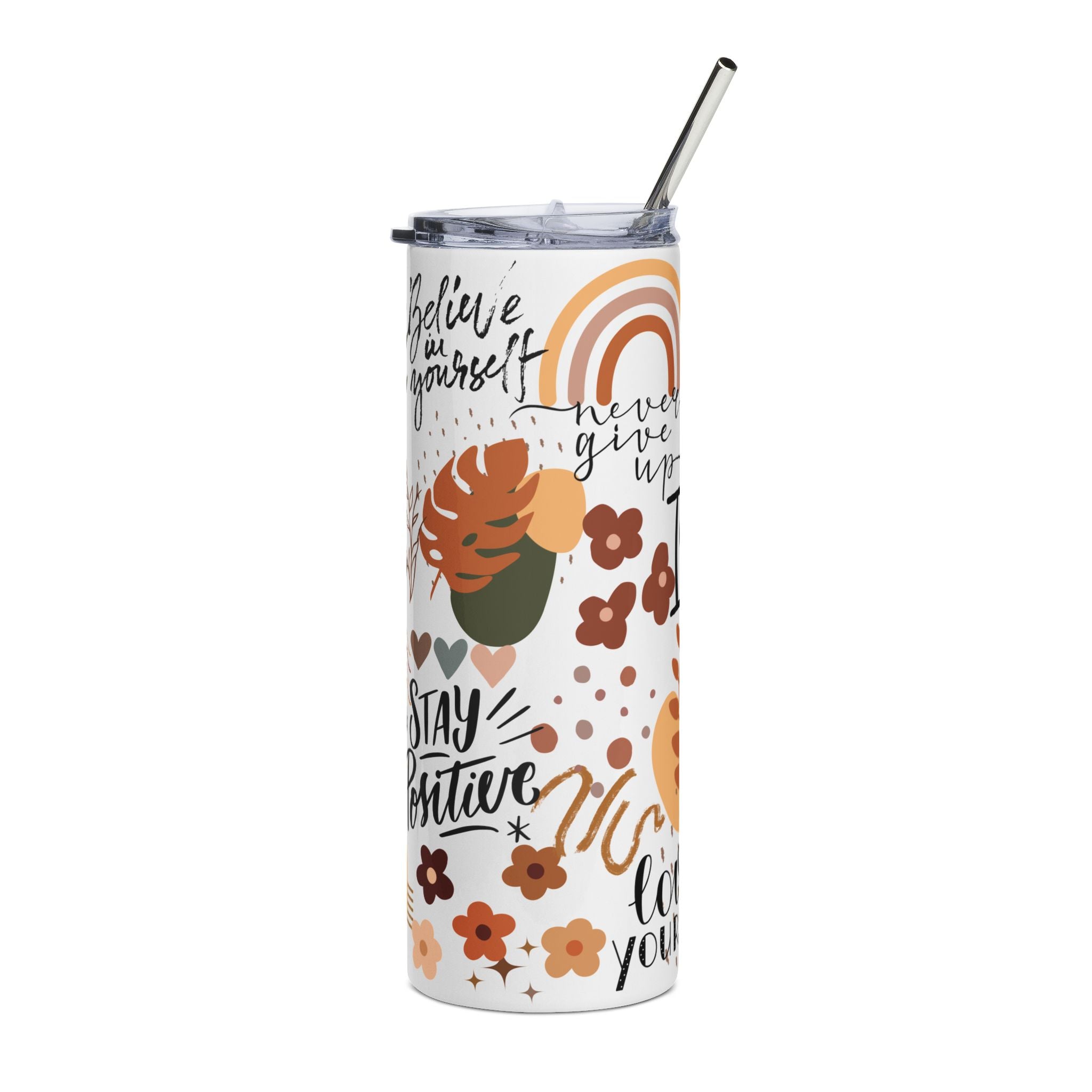 ✨Radiate Positivity Tumbler – Witchy Motivational Drinkware, 20oz | Astral Embers Studio✨