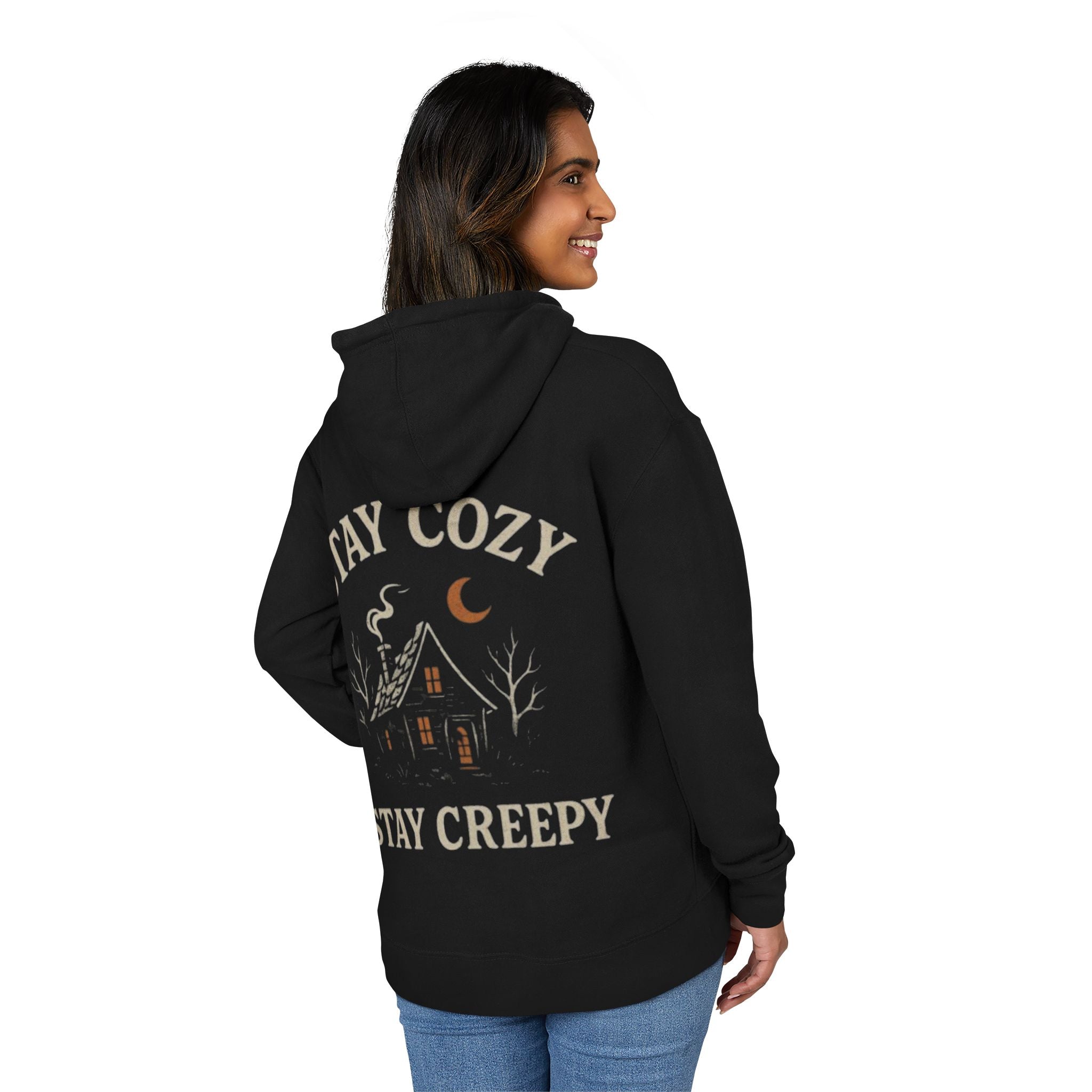 Stay Cozy, Stay Creepy Hoodie – Witchy Gothic Apparel | Astral Embers Studio