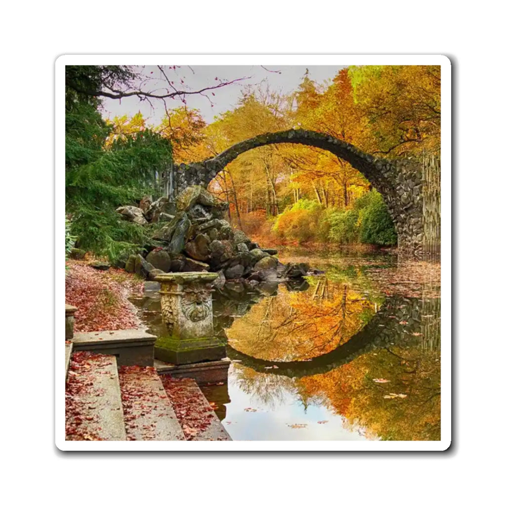 Scenic River Reflection magnet featuring Germany’s Devil’s Bridge in the Black Forest