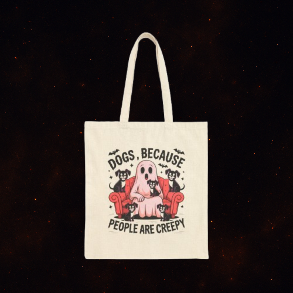 Dogs Tote – Witchy Magical Cotton Canvas Bag | Astral Embers Studio