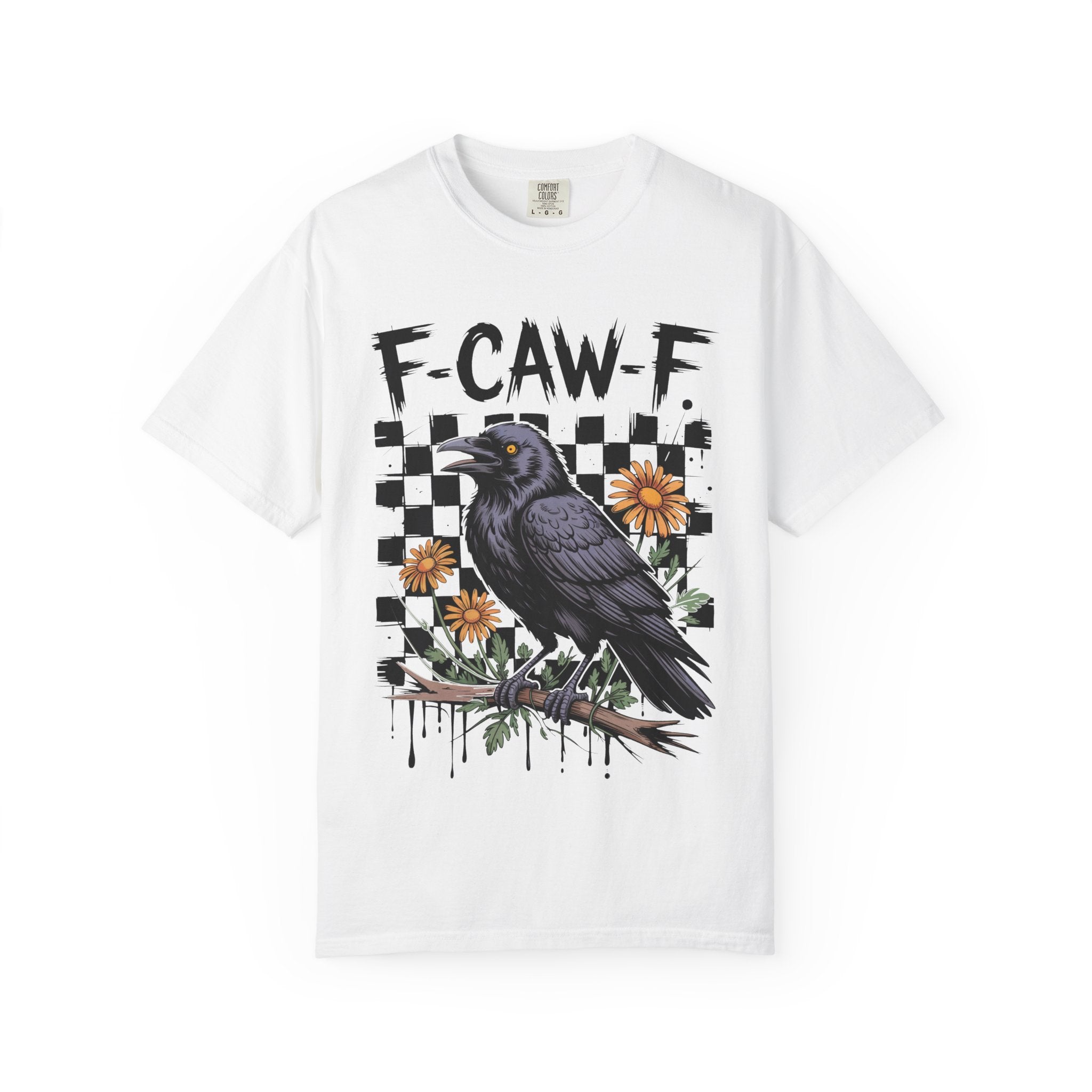 F Caw F Raven Graphic T-Shirt, unisex dark aesthetic tee