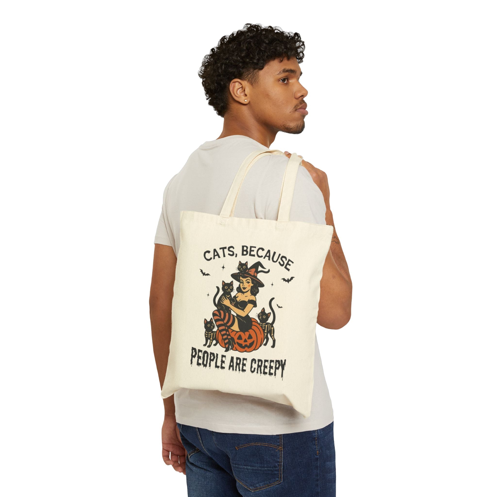 Sturdy tote bag perfect for cat lovers and daily use