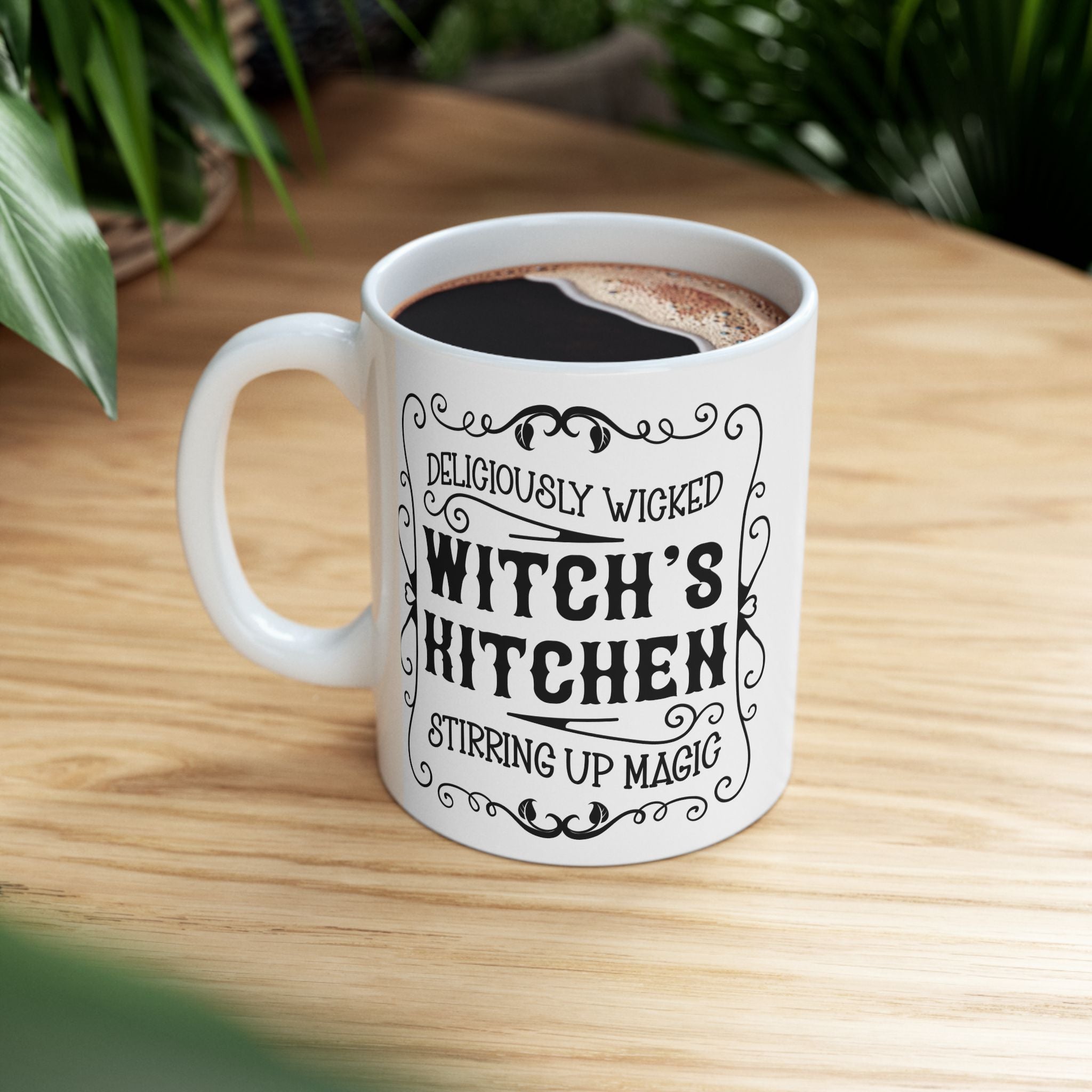 Dark whimsical mug for witches, home alchemists, or gifts